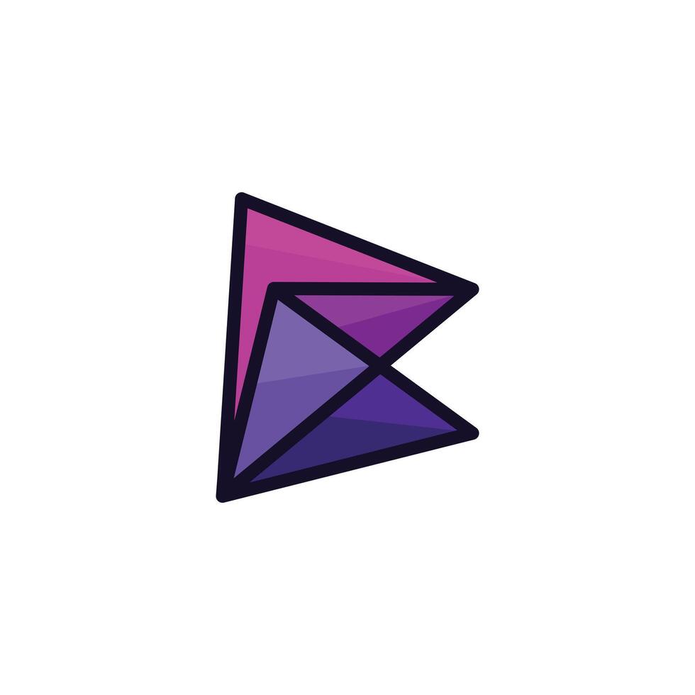 modern letter B colorful logo vector