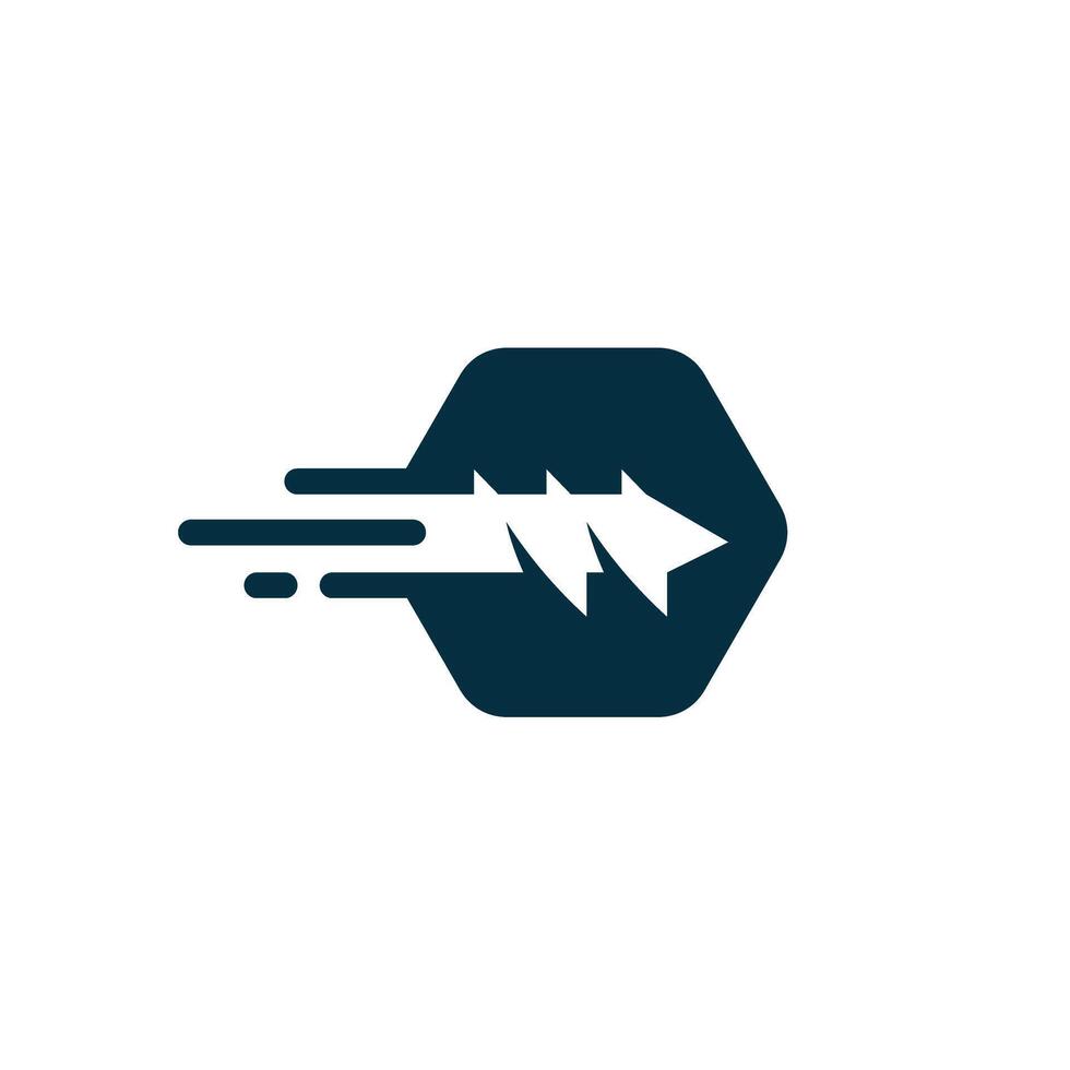 abstract faster screw logo icon vector