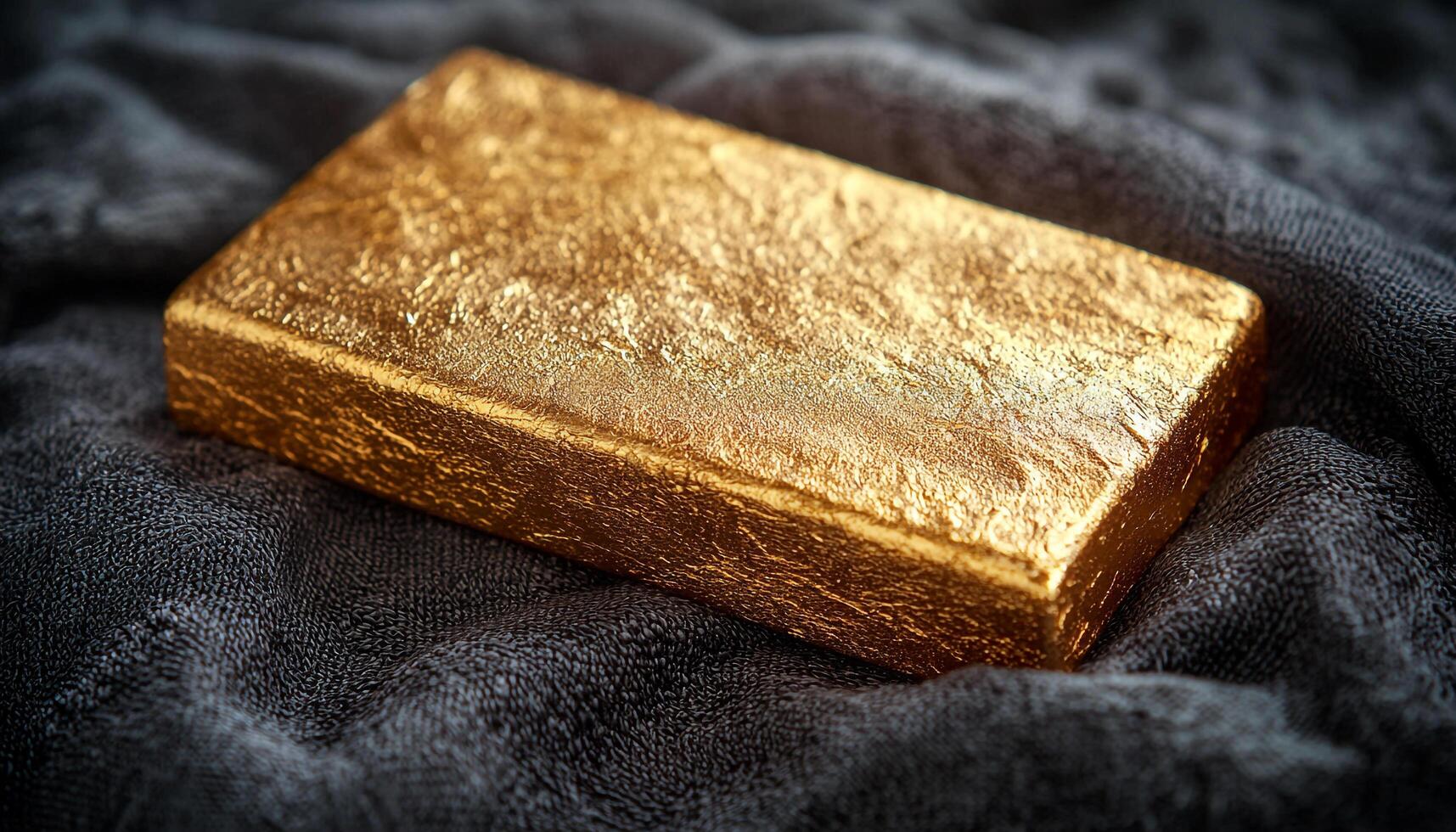 Shiny gold ingot stack, luxury metal elegance pattern generated by AI photo