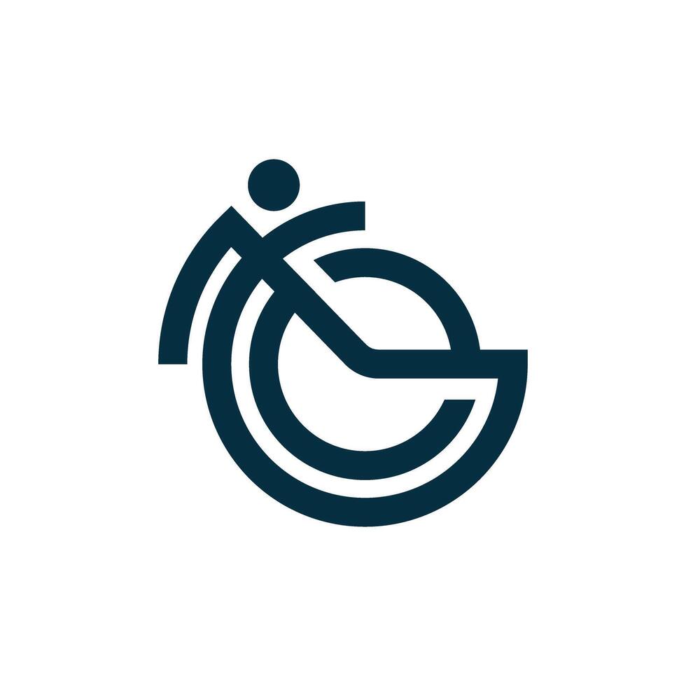 wheelchair symbol line logo template vector