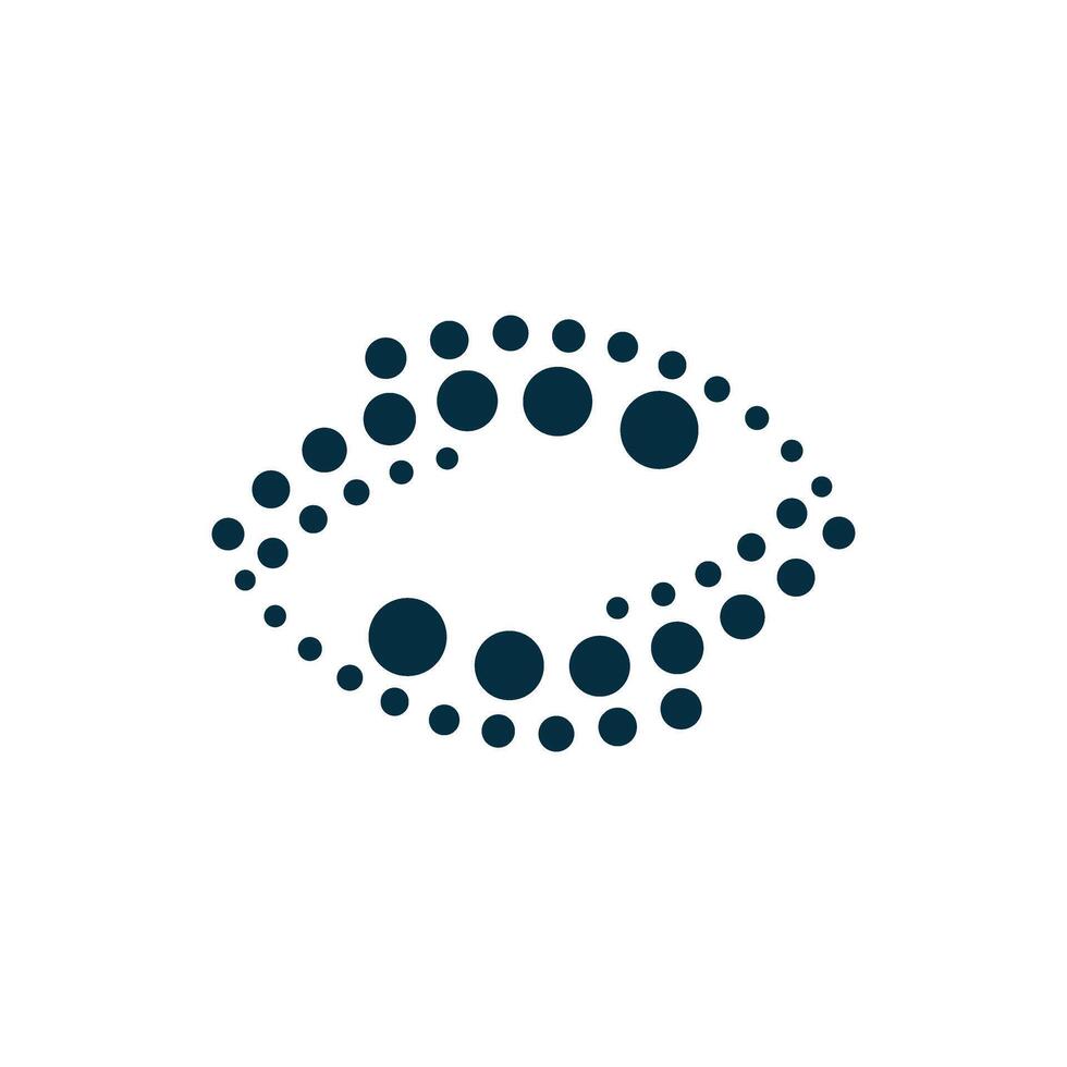 abstract dot eye logo template vector