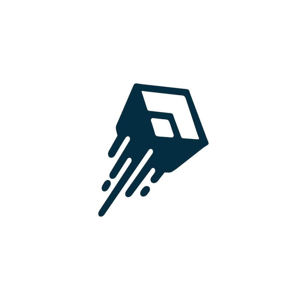 moving speed box logo template vector
