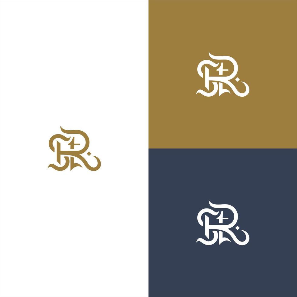 INITIALS STR WITH RETRO STYLE vector