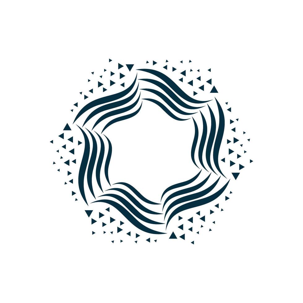 abstract digital logo icon isolated on white vector