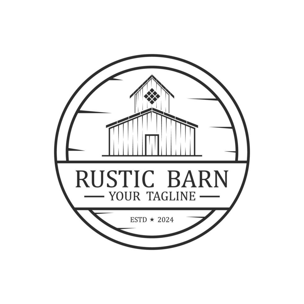 Vintage Retro Rustic Barn Farm logo icon vector
