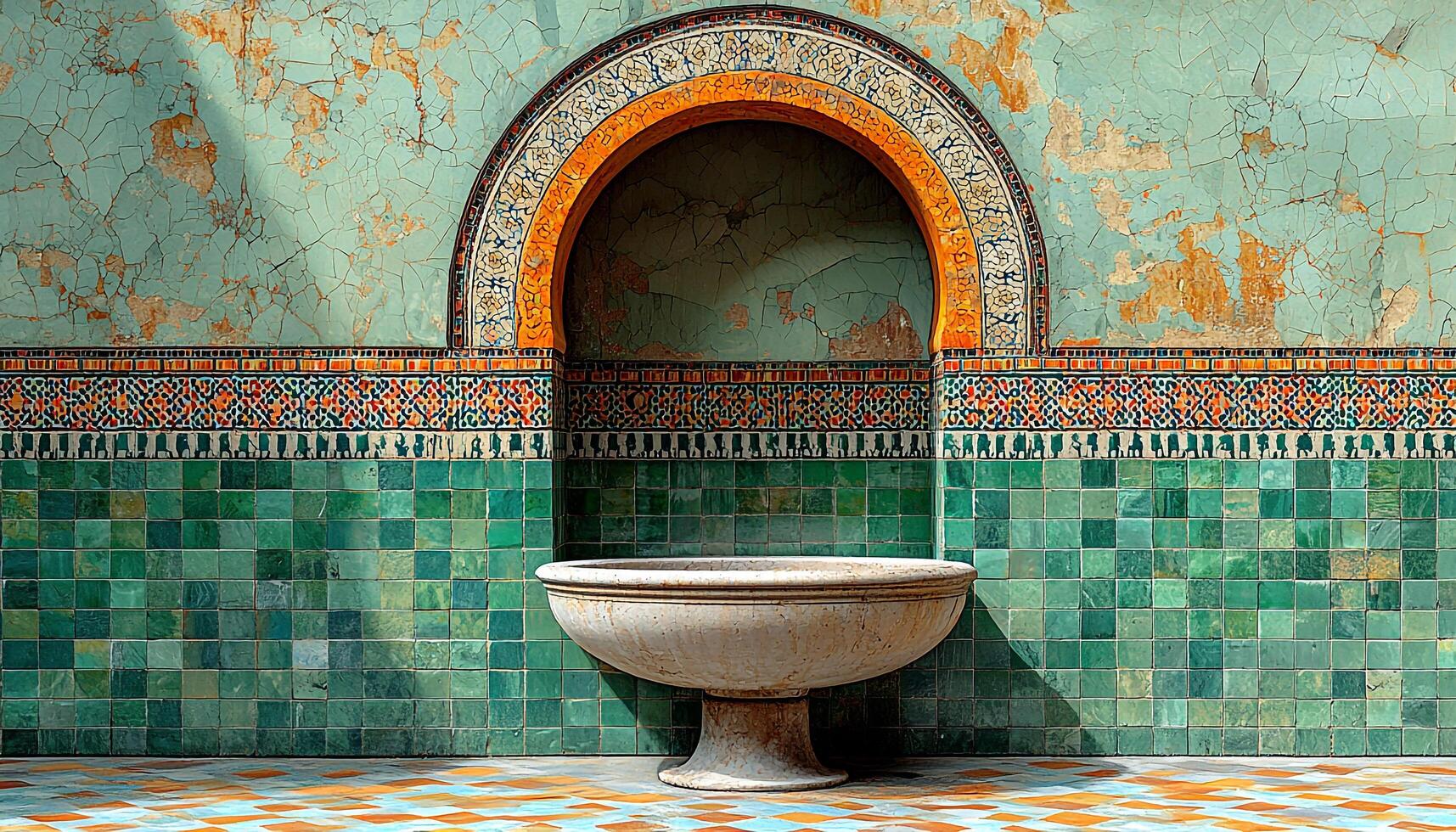 Ancient elegance in modern architecture, cultures collide beautifully generated by AI photo