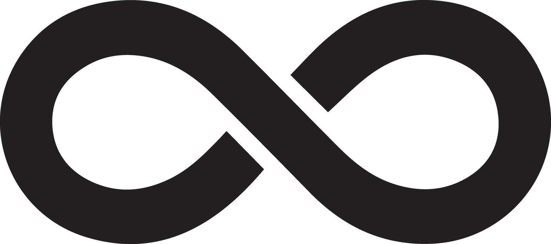 an infinity symbol is shown on a white background vector