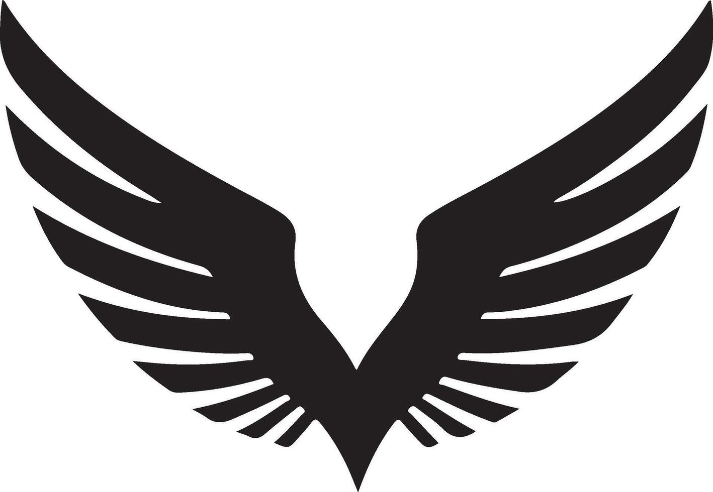a black and white logo of a winged bird vector