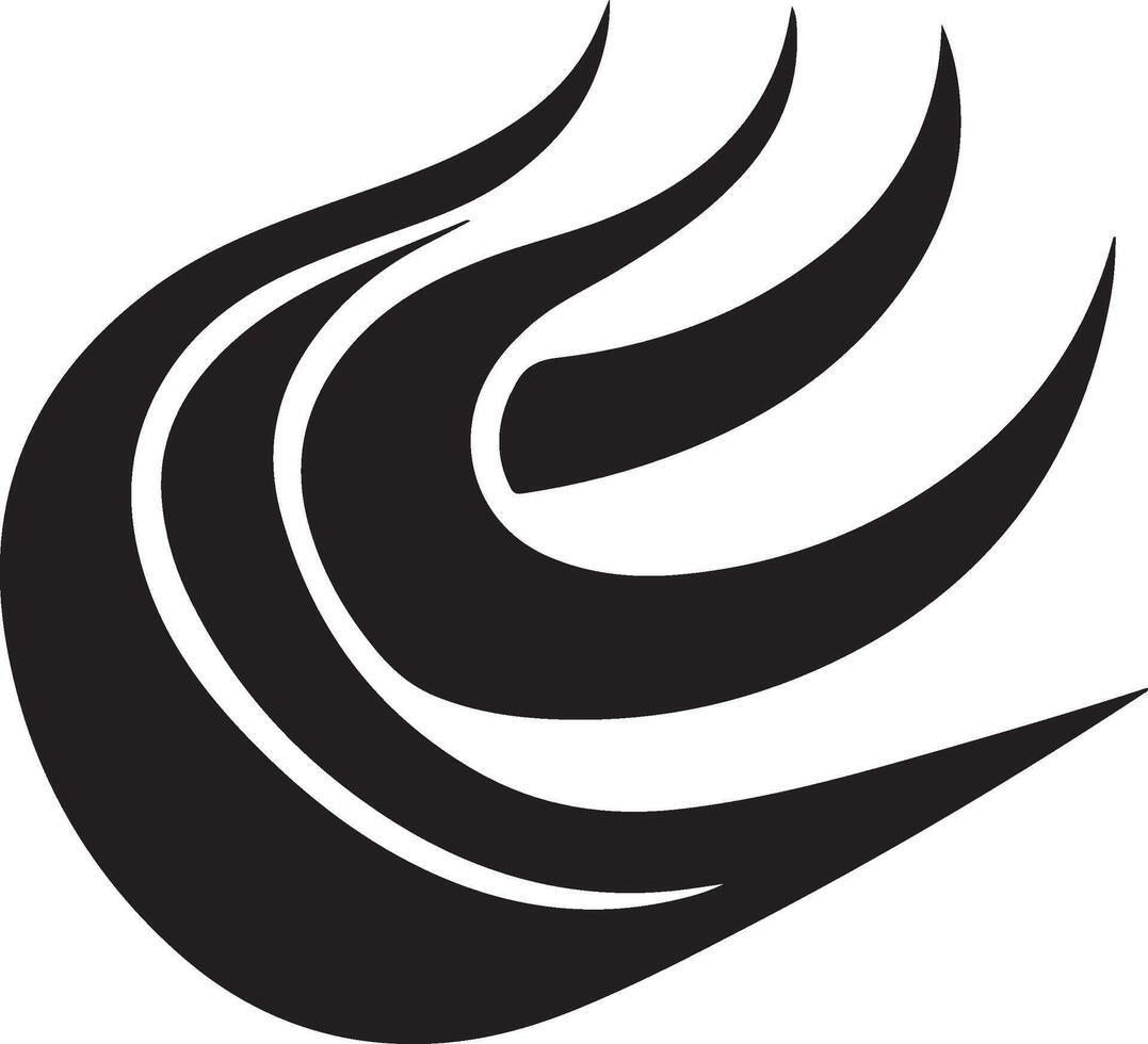 a black and white logo of a wave vector