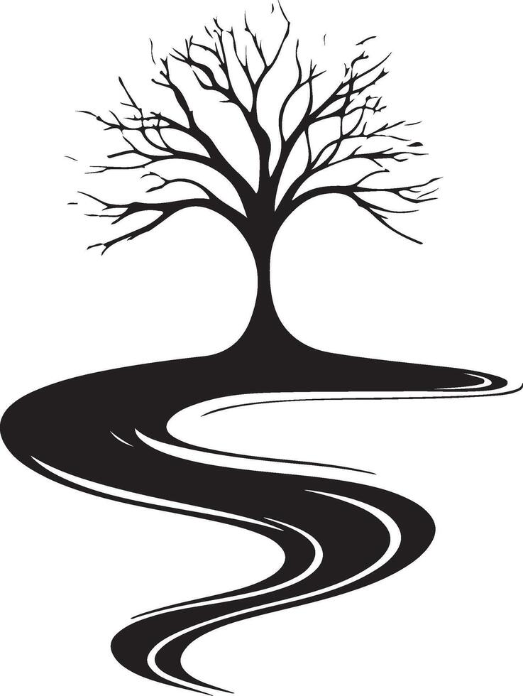 tree with no leaves on a white background vector