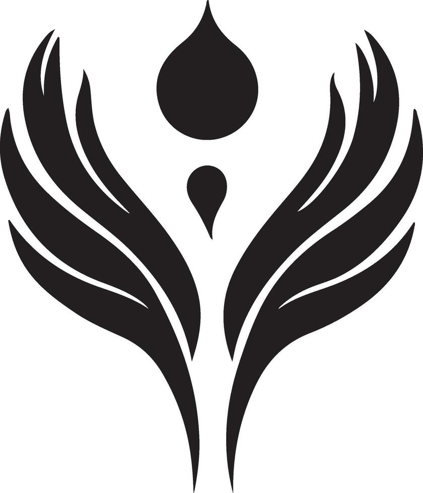 a black and white logo with a drop of water vector