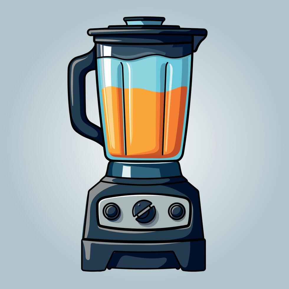 Electric Fruit Juice Squeezer or mixer machine kitchen tool appliance for cooking Isolated flat illustration vector