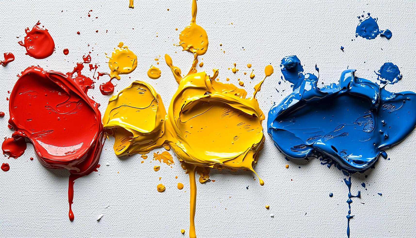 Messy paint splashing colors, liquid ink spilling vibrant generated by AI photo
