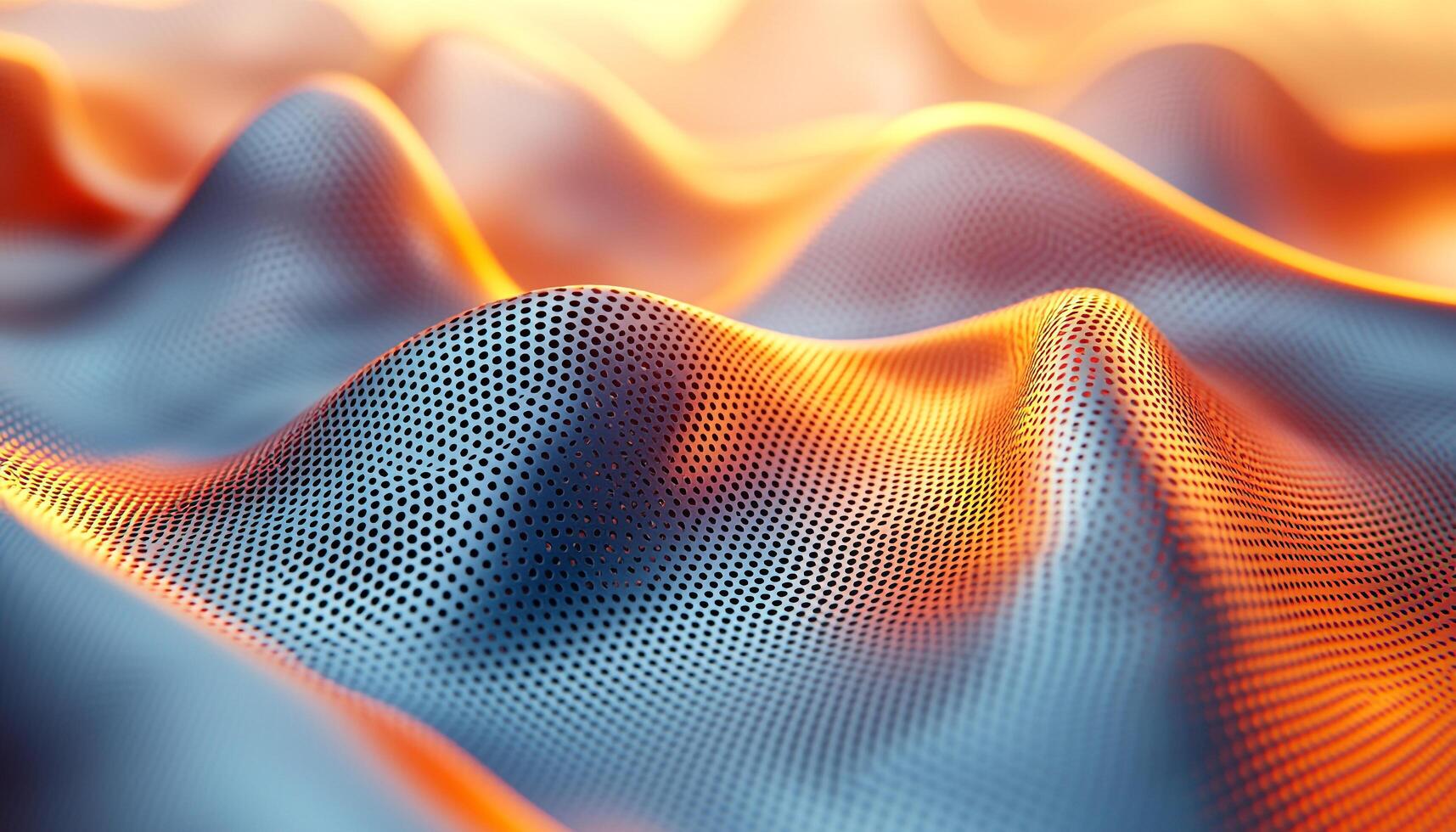Smooth wave pattern in futuristic vibrant color chaos generated by AI photo
