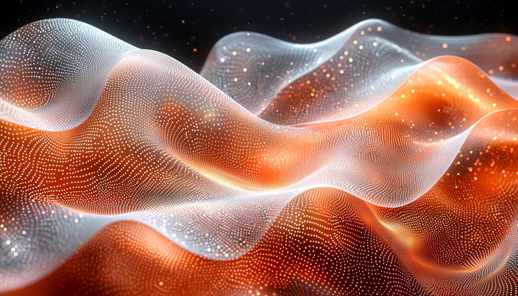 Futuristic wave pattern illustration in vibrant underwater colors generated by AI photo