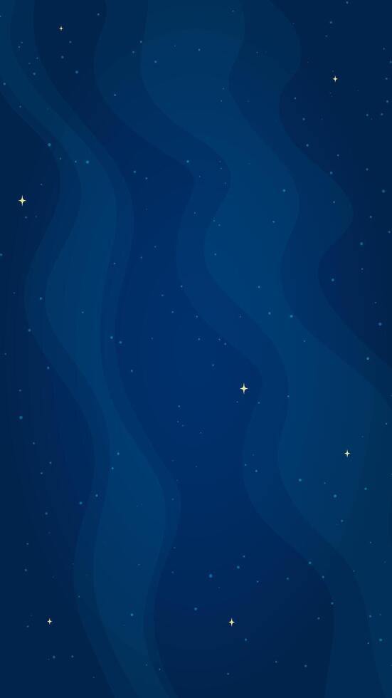 Blue star systems background illustration. Cartoon style star systems light graphic on dark blue vertical background for children science futuristic design or astrology graphic concept. vector