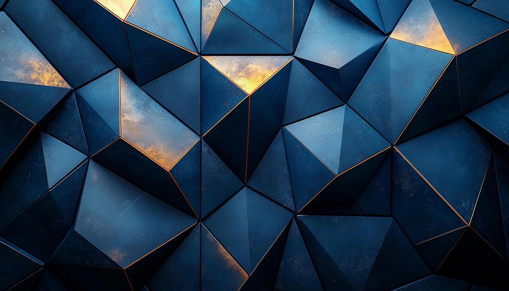 Geometric shapes in futuristic architecture, bright colors shine generated by AI photo