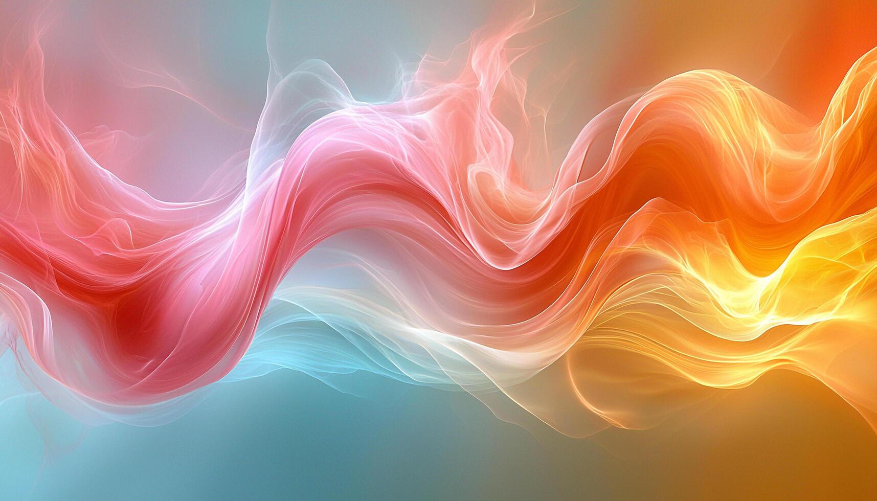 Glowing wave pattern in futuristic digitally generated image generated by AI photo