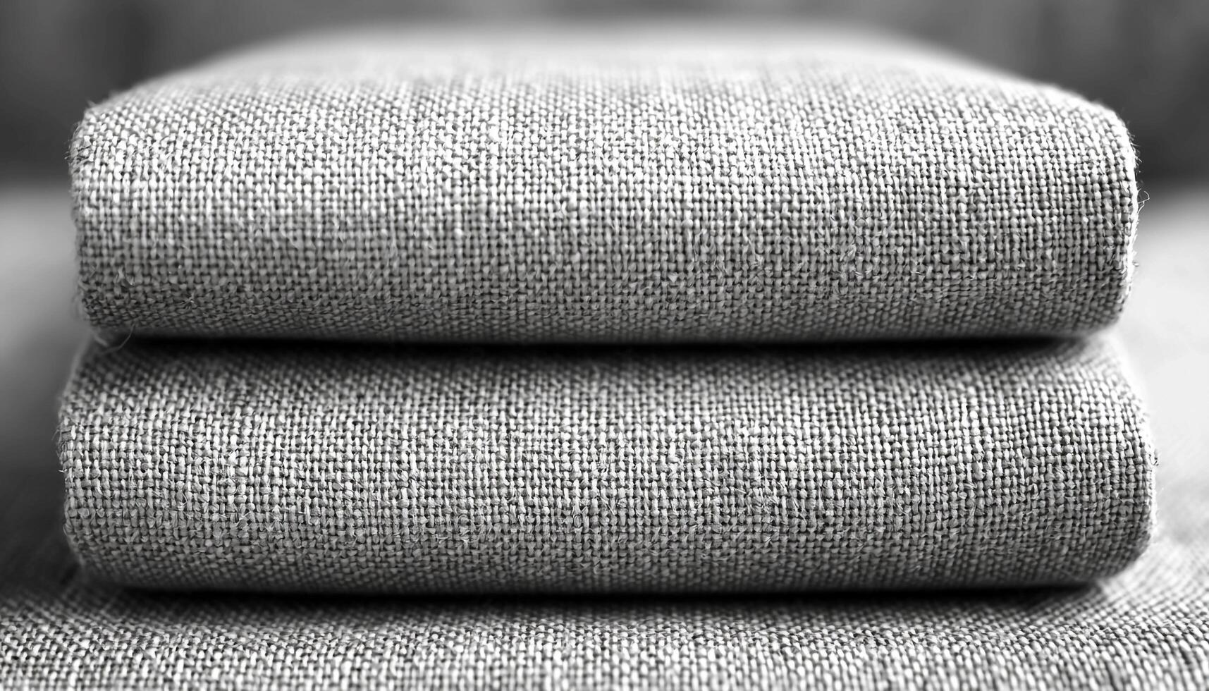 Softness of clean, fluffy towels in modern design. generated by AI photo