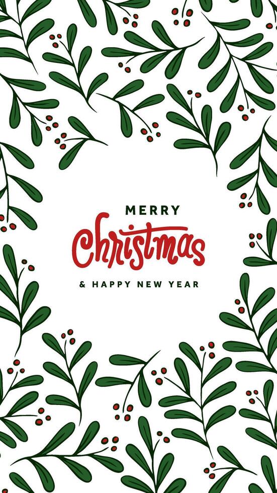 Christmas and New Year Greeting Card Art - Party Invitations and Social Media Graphics vector