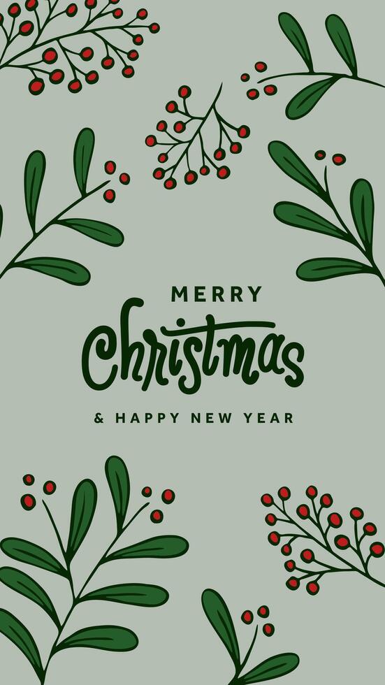 Merry Christmas and New Year Art - Greeting Card, Invitation, and Social Media Design vector