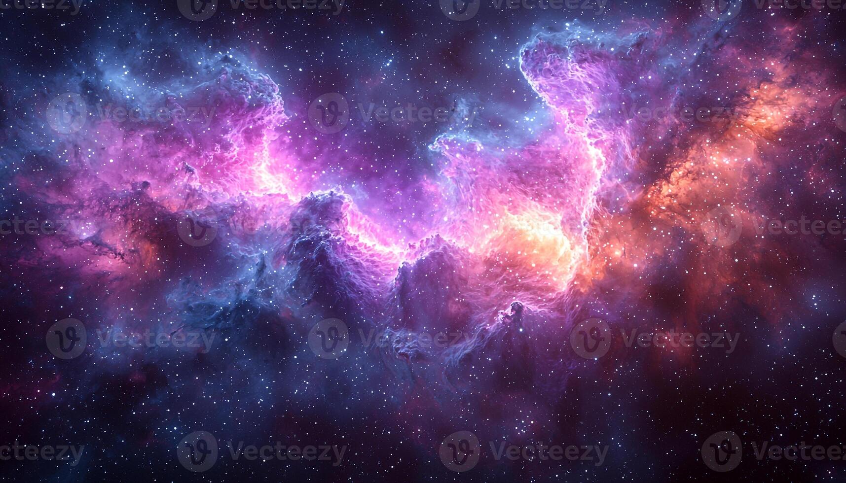 Glowing star field in deep space background galaxy generated by AI photo