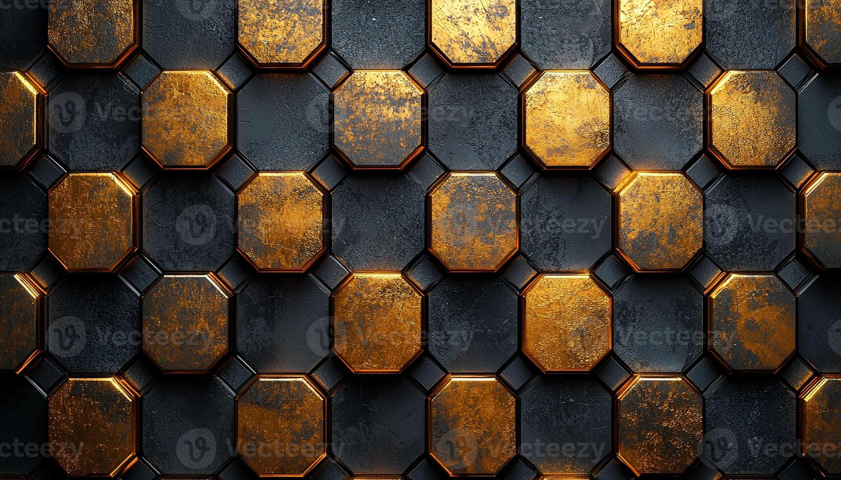 Abstract metallic design on dark shiny backdrop wall. generated by AI photo