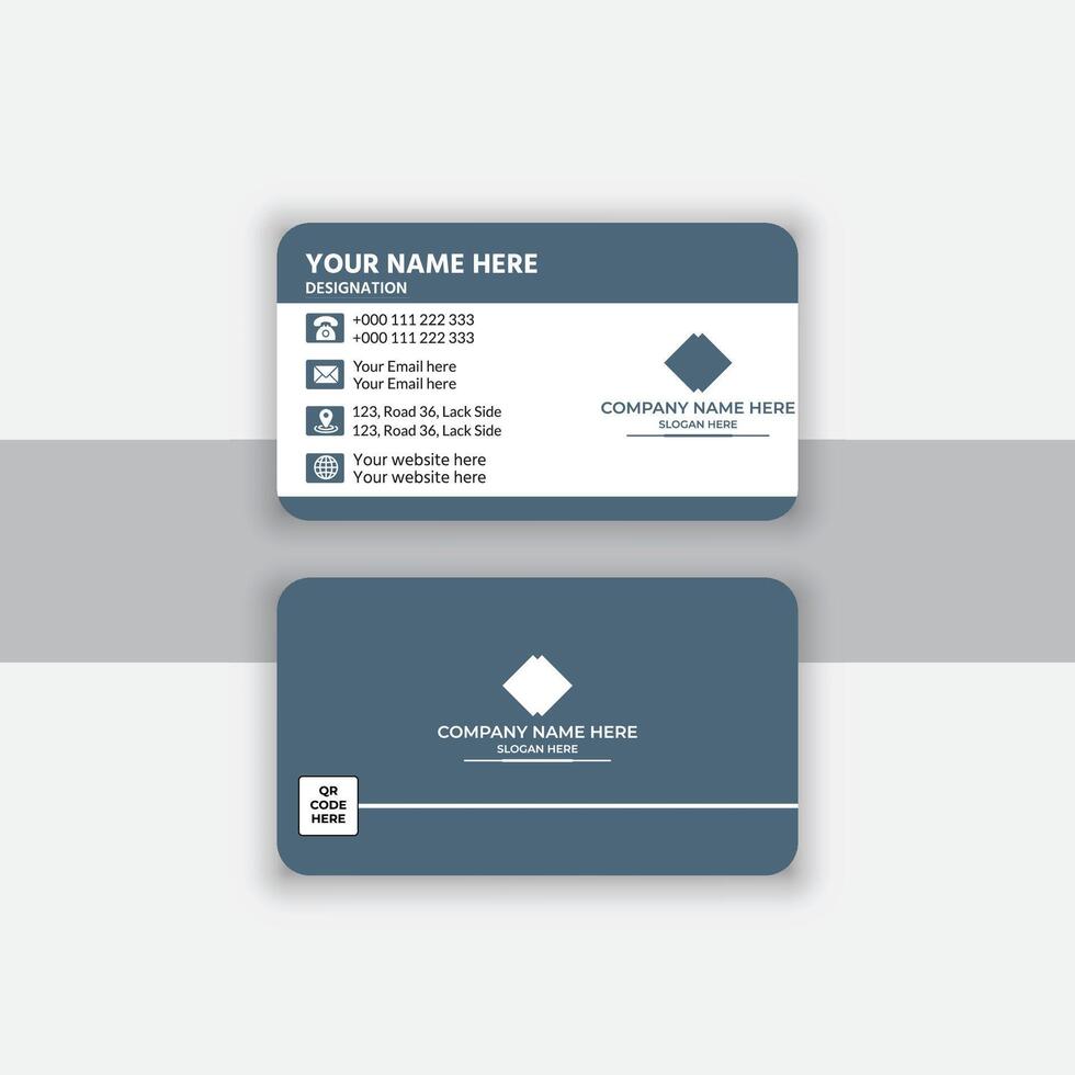 Simple business card template. vector
