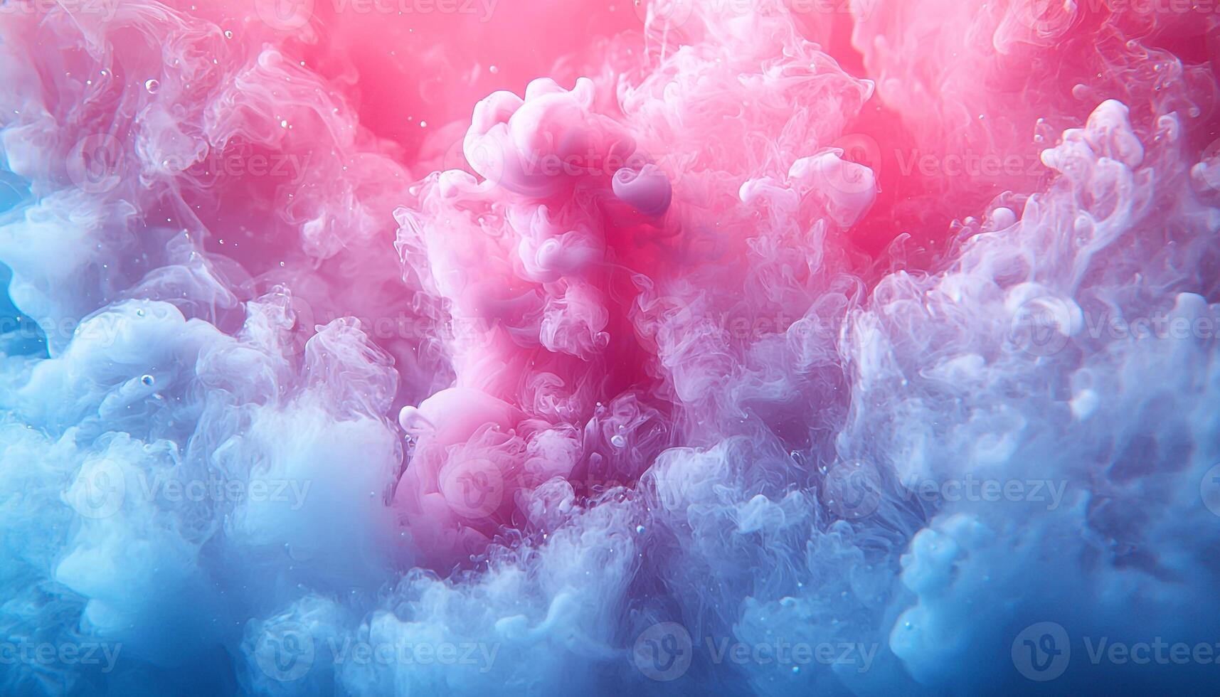 Glowing nebula colors in futuristic underwater fantasy scene generated by AI photo