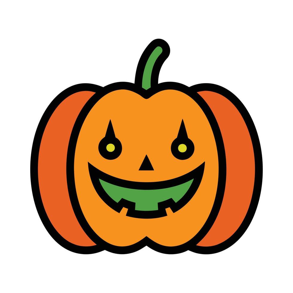 Minimalistic Halloween Pumpkin Doodle Simple and Stylish Art vector