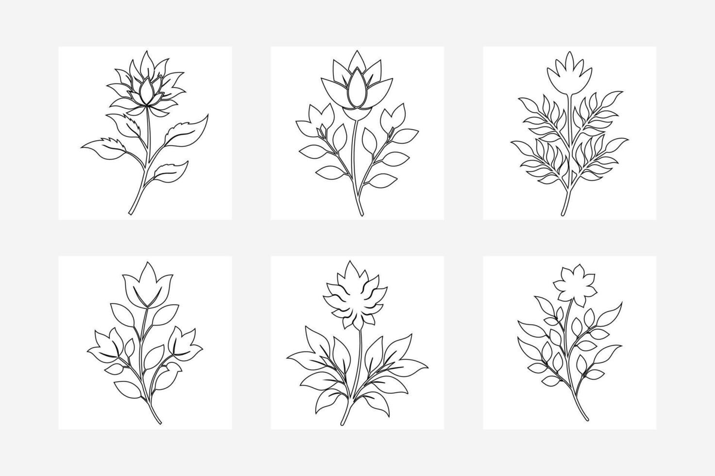 Minimalist Botanical One Line Art on White Background Modern Plant Illustration for Wall Decor vector
