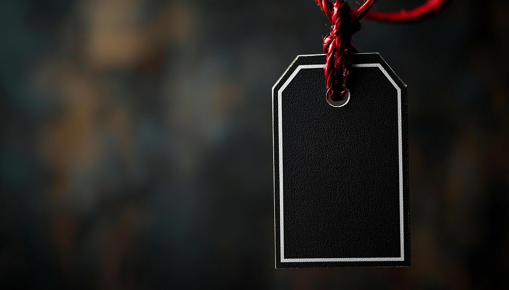 Retail sale hanging empty paper decoration ideas message generated by AI photo
