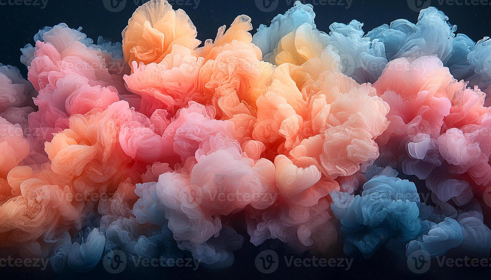 Pink colors swirling in futuristic fractal pattern smoke generated by AI photo
