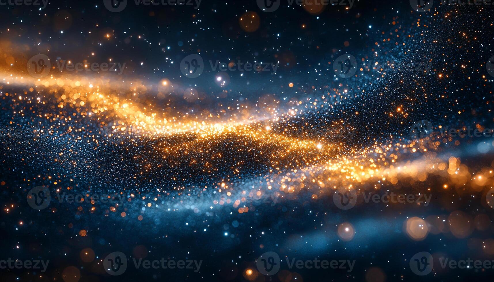 Glowing star in dark space, galaxy backdrop illuminated generated by AI photo