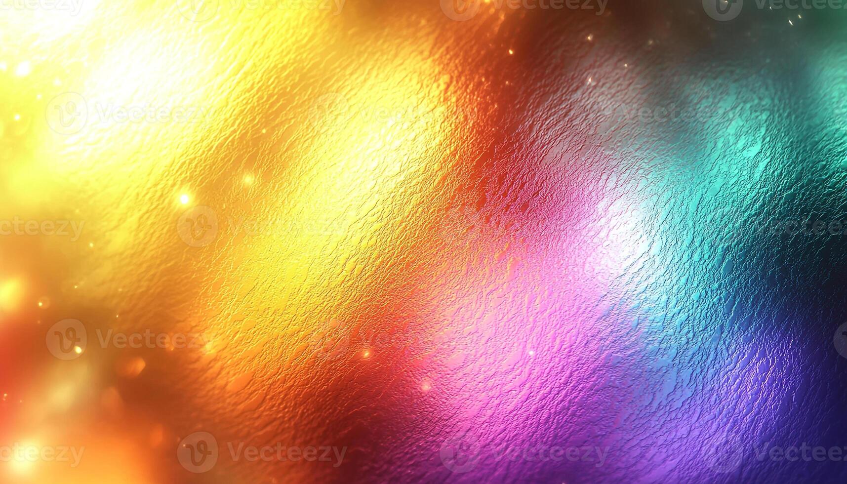 Bright colors glowing in wet nature backdrop reflection generated by AI photo