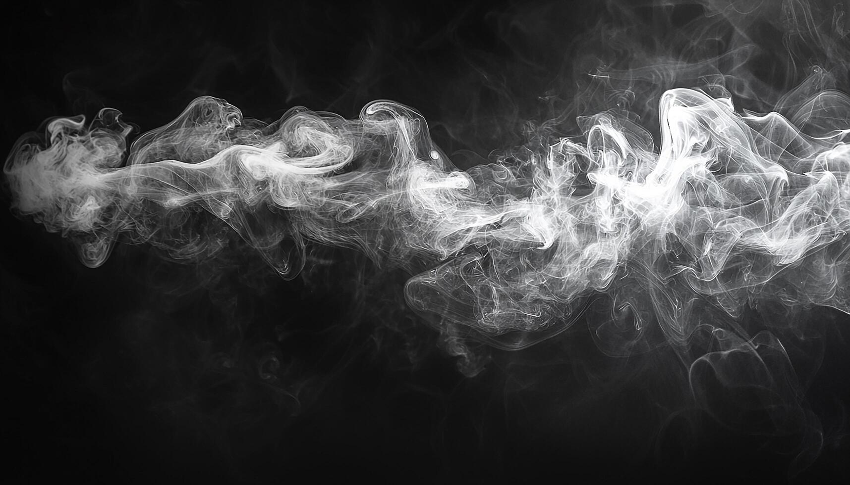 Smooth curve of flowing smoke creates mystery image generated by AI photo