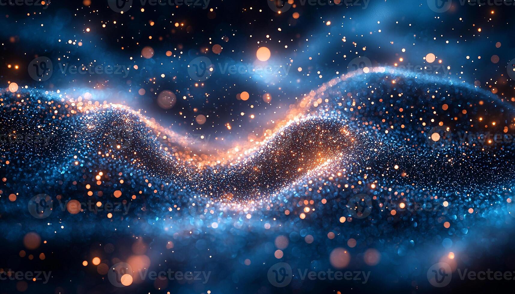 Glowing night shiny space backdrop celebration galaxy illuminated generated by AI photo