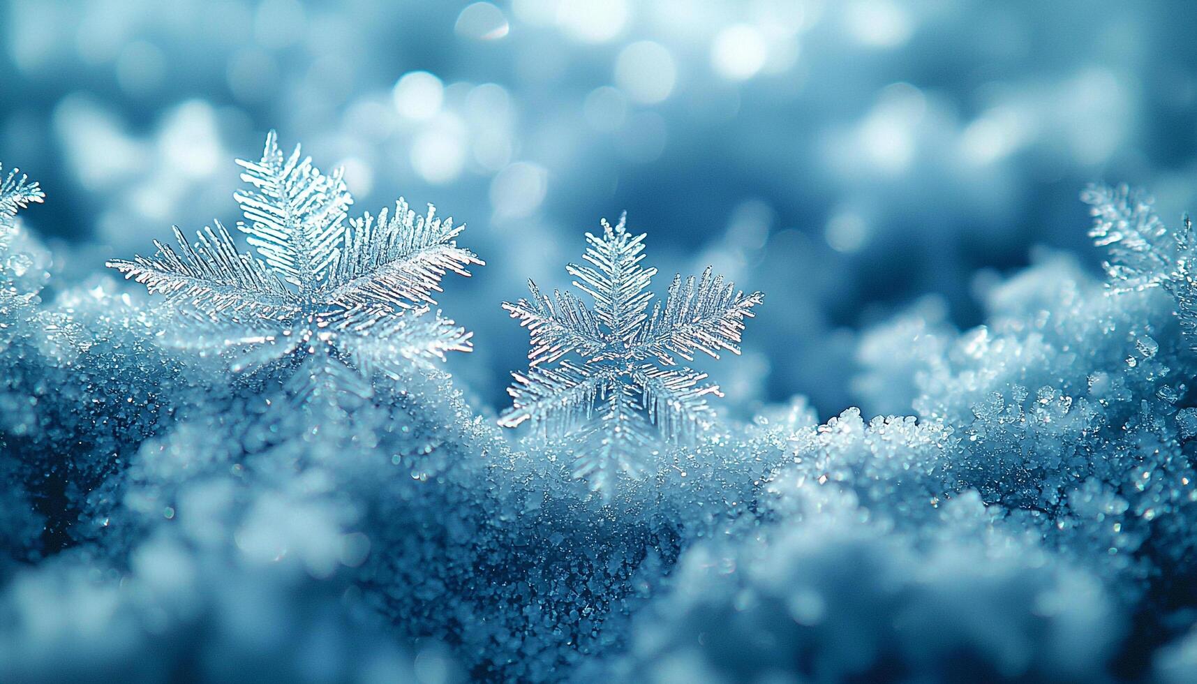 Snowflake decoration celebration frost pattern ice shiny frozen generated by AI photo