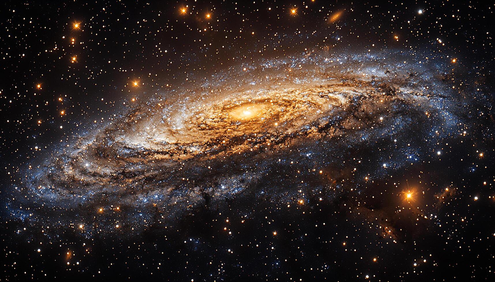 Glowing star trail in dark space exploration mystery generated by AI photo