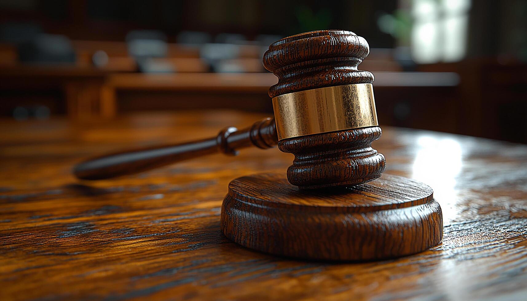 Justice served in the courtroom of law and order generated by AI photo
