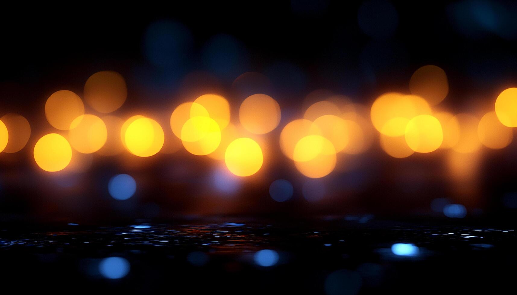 Glowing shiny dark illuminated light reflection bright water nature generated by AI photo