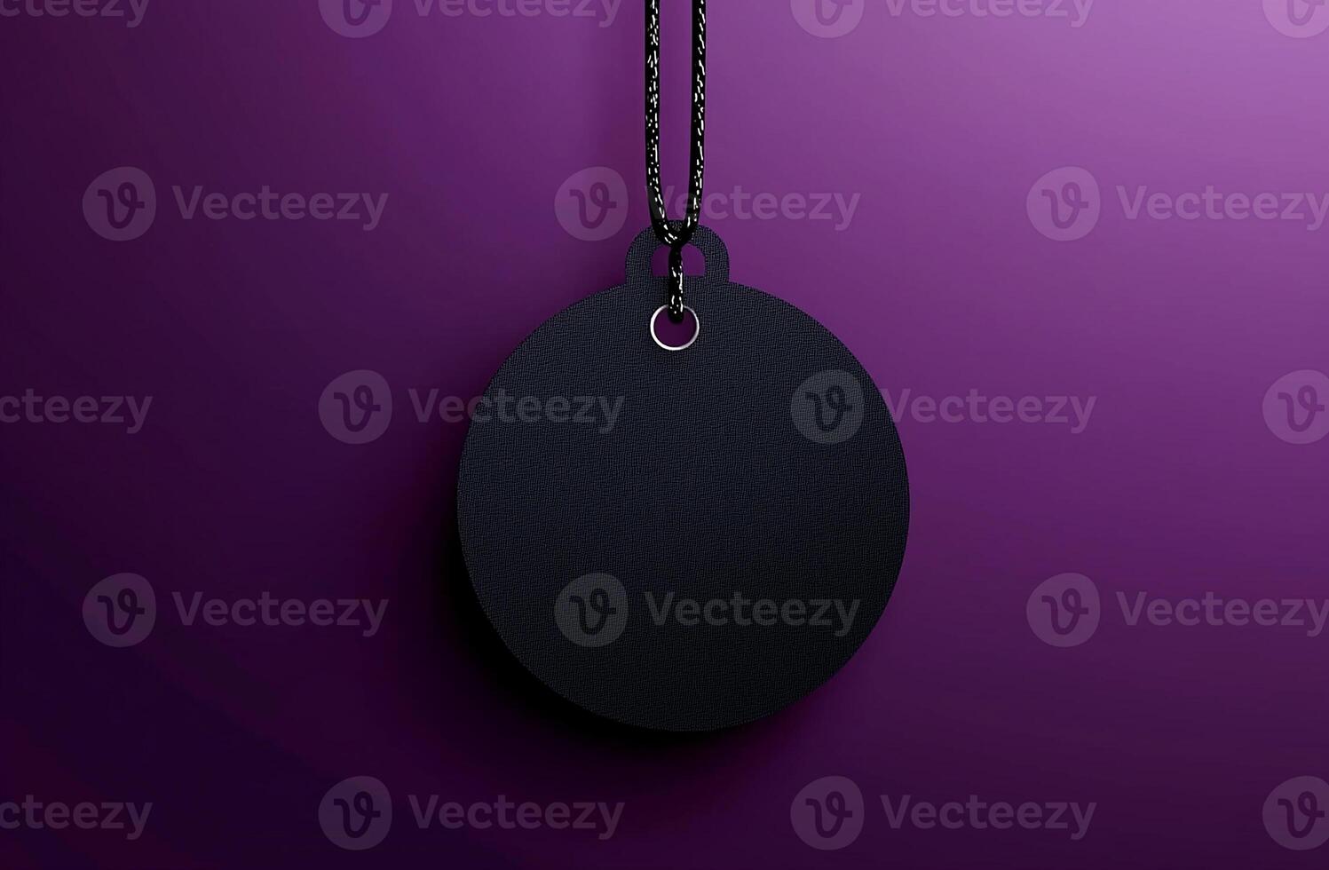 Shiny metal chain hanging in empty space decoration generated by AI photo
