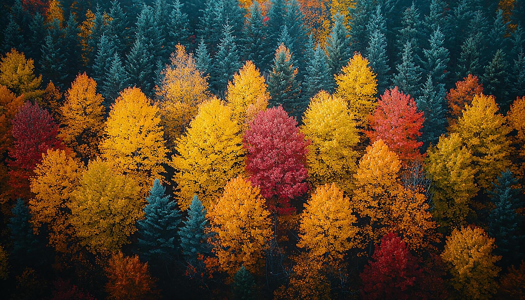 Vibrant colors in autumn forest, beauty in nature generated by AI photo