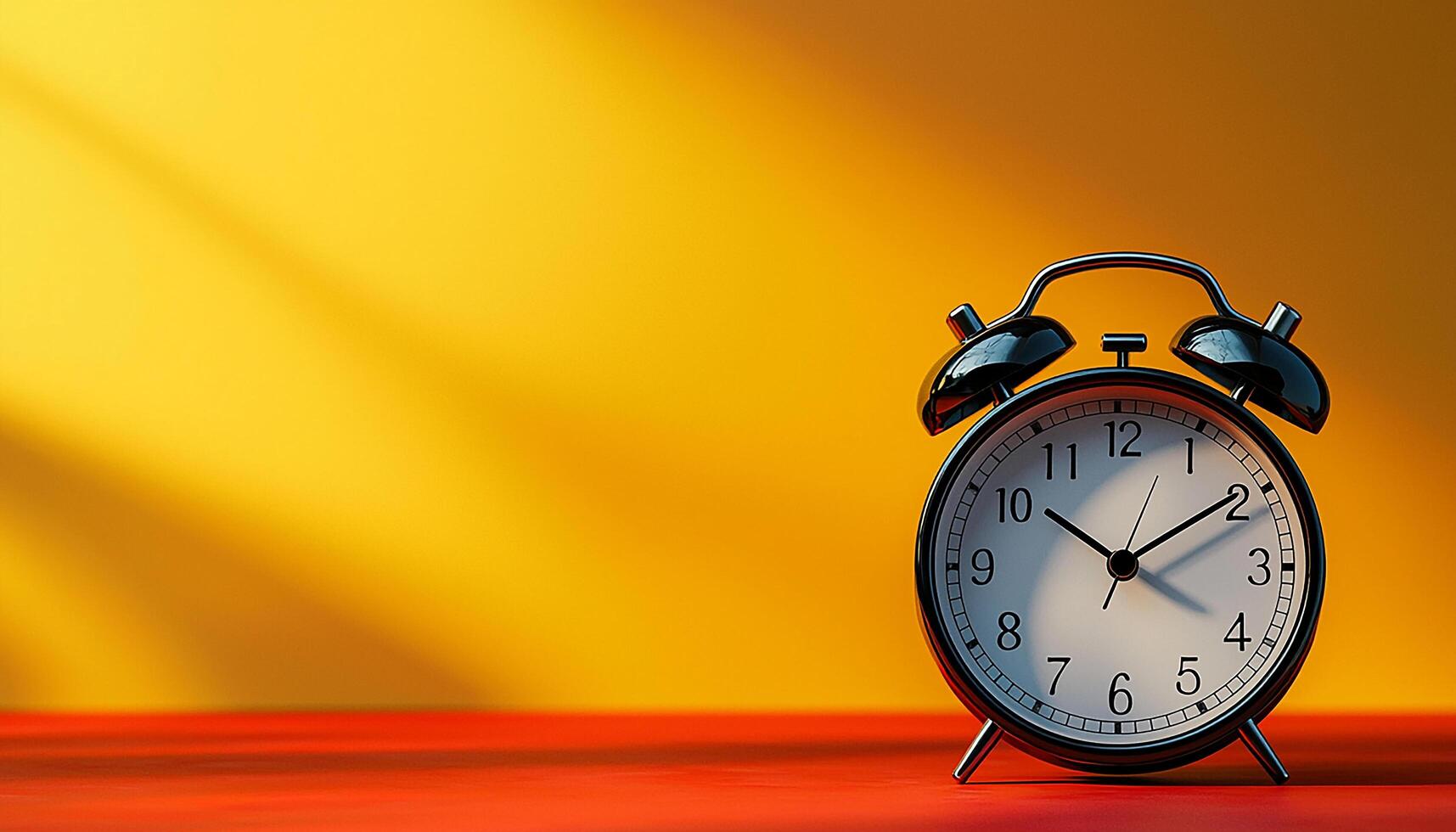 Waking up to old fashioned alarm clock bell generated by AI photo