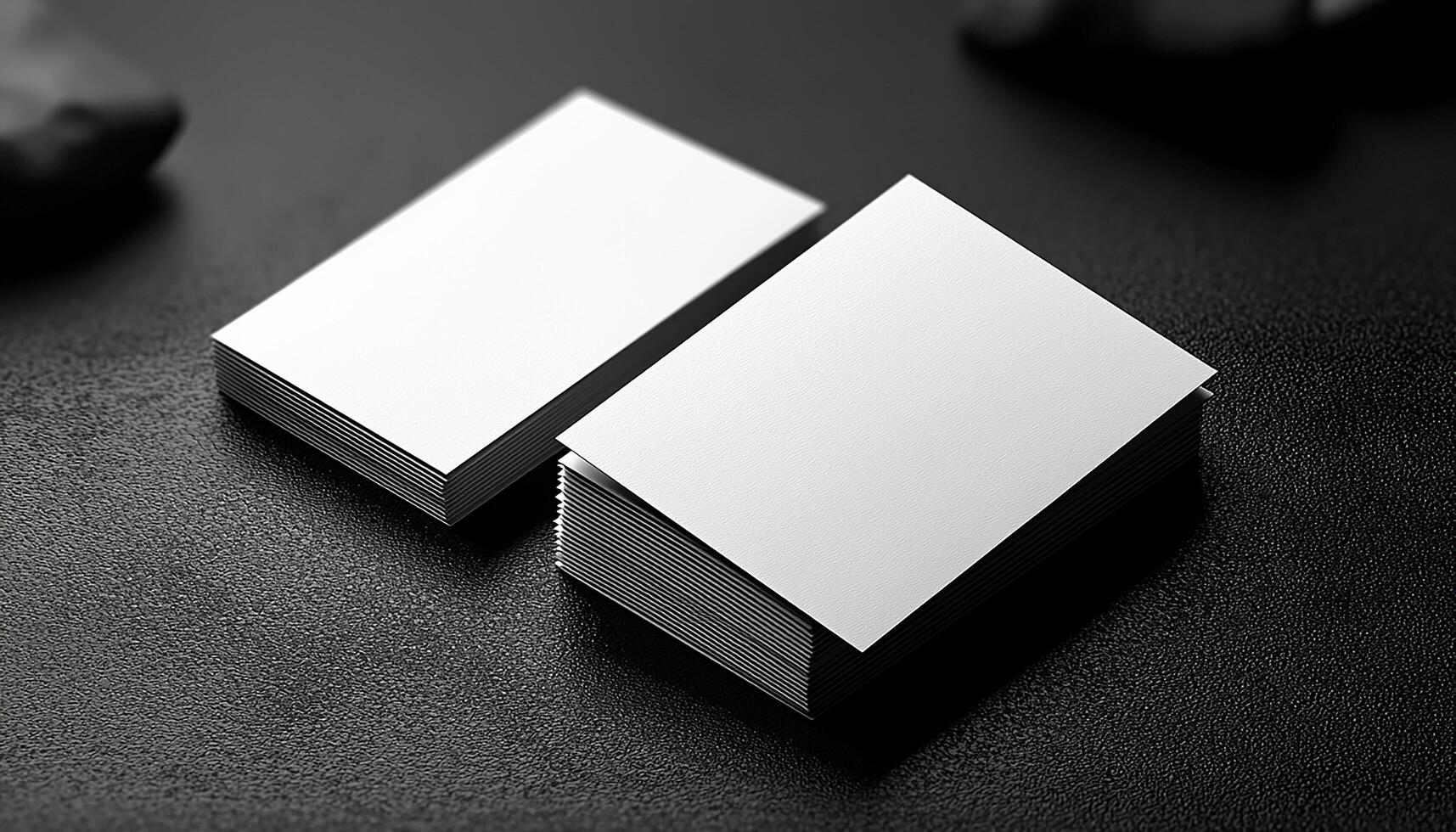 Business card identity blank paper stack business heap generated by AI photo