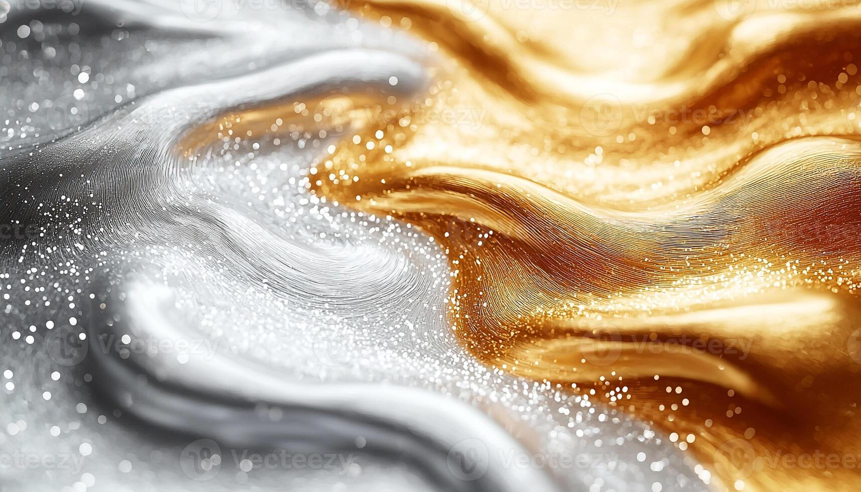 Smooth wave pattern in liquid nature, shiny elegance beauty generated by AI photo