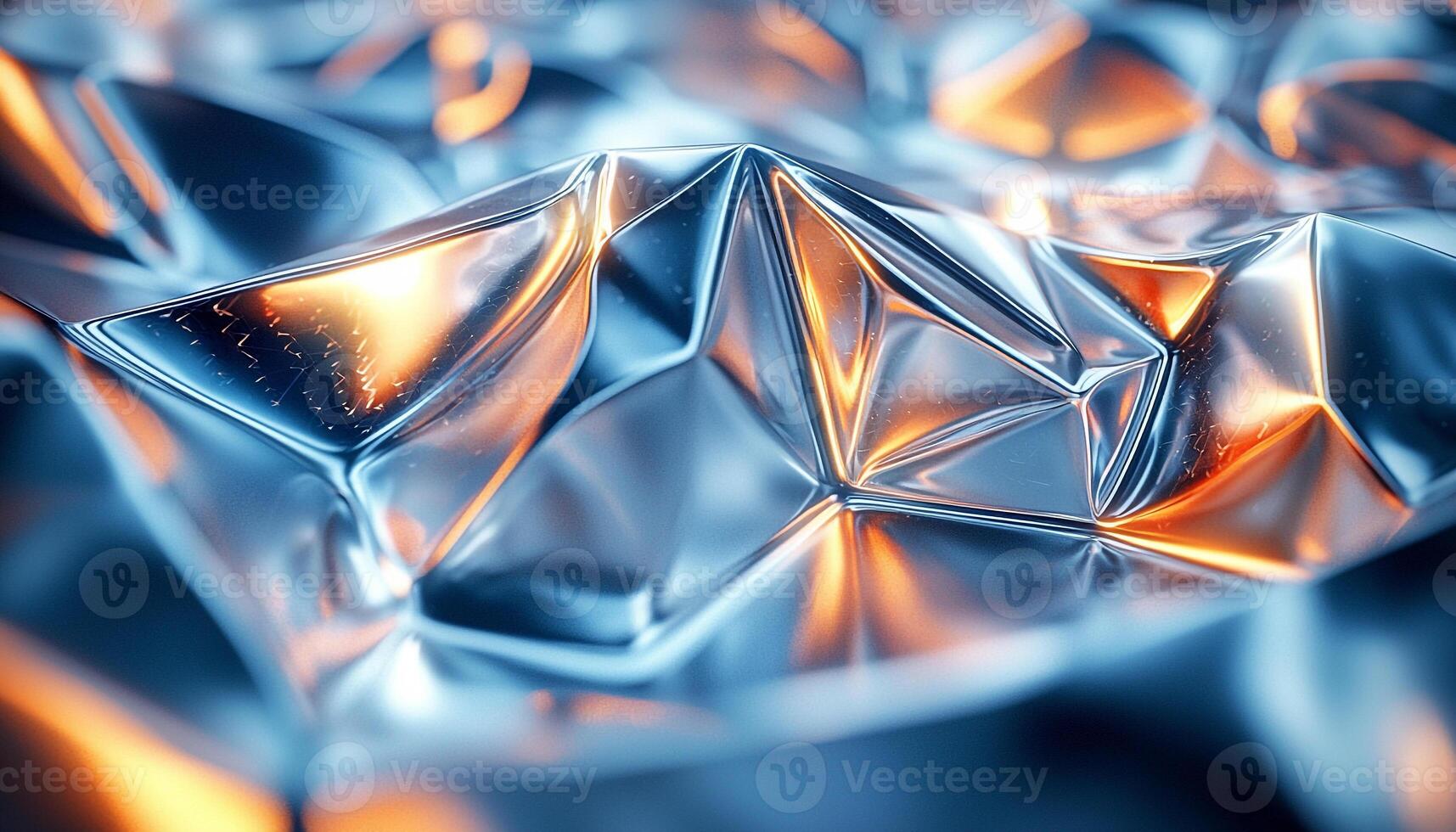 Shiny reflection pattern futuristic shape metal backdrop crystal generated by AI photo