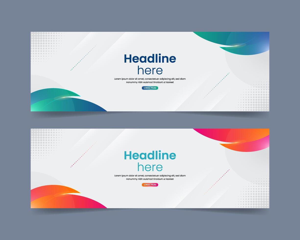 Gradient minimalist background for banner template vector