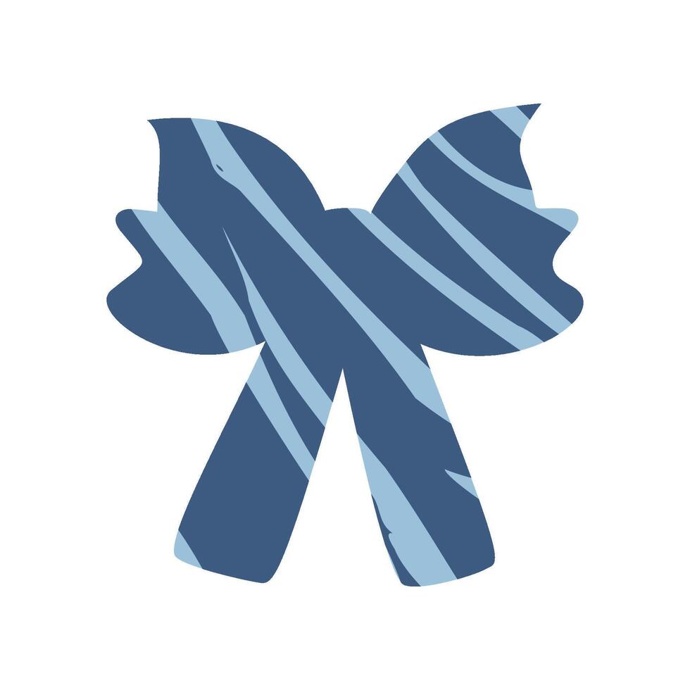 A textured retro bow or ribbon in a flat style vector