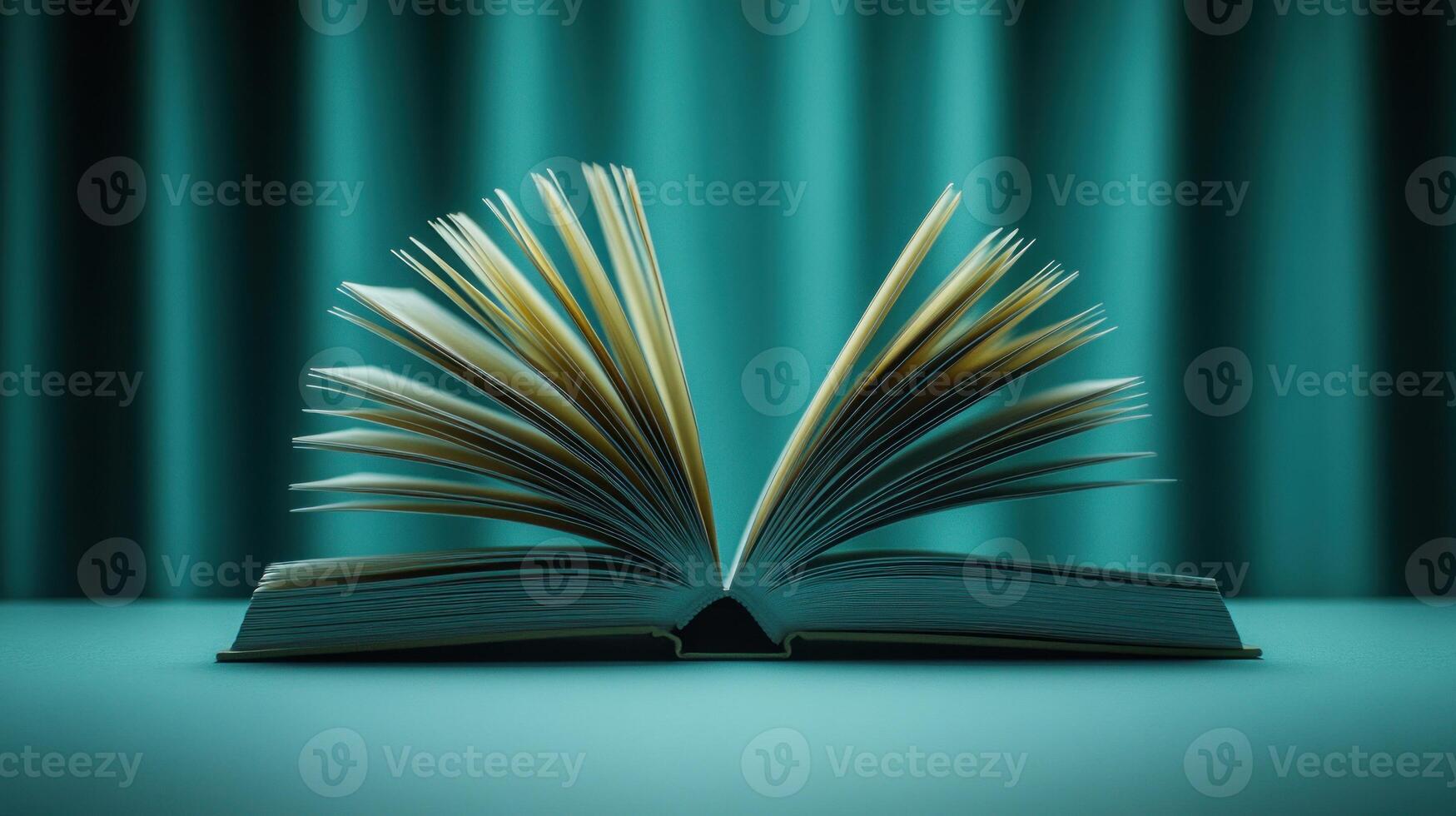The pages of a book fan out beautifully, inviting exploration and discovery of stories photo